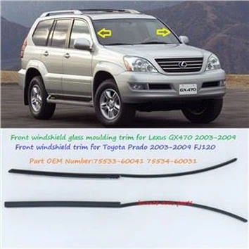 Moulding tal-windskrin ta' quddiem għal Toyota Prado 2005 Lexus GX470 75533-60041 75534-60031