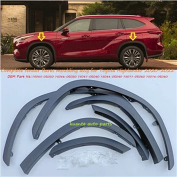 Fender Flare Assy Għal Toyota Highlander 2020-2022 75085-0E020 75086-0E020 75087-0E040 75088-0E040 75077-0E060 75078-0E060