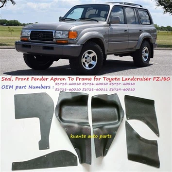 Fardal Fender ta' Quddiem għas-Siġill tal-Qafas Għat-Toyota Landcruiser 1990-2006 FZJ80 53735-60010 53736-60010 53737-60010 53738-60010 53738-60011 53739-60010